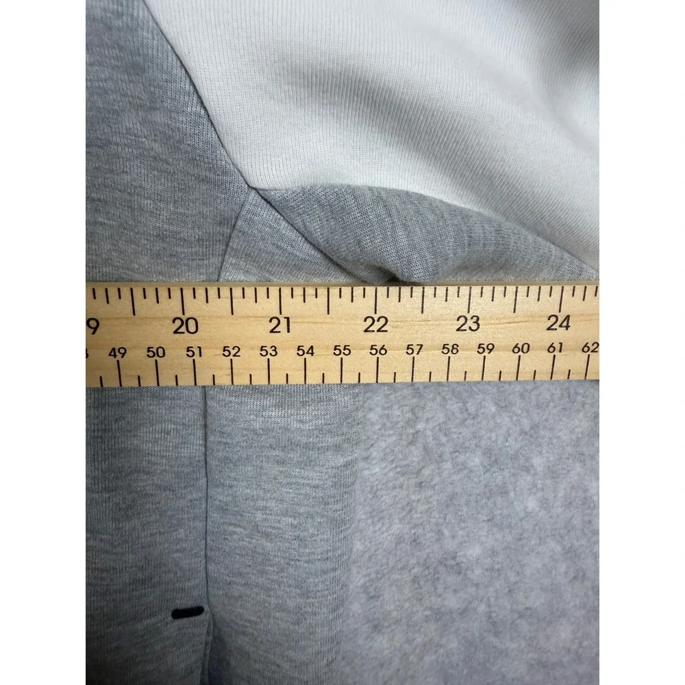 Nike Tech Fleece Full Zip Hoodie Mens Large White Grey Neon Yellow CU4489-101